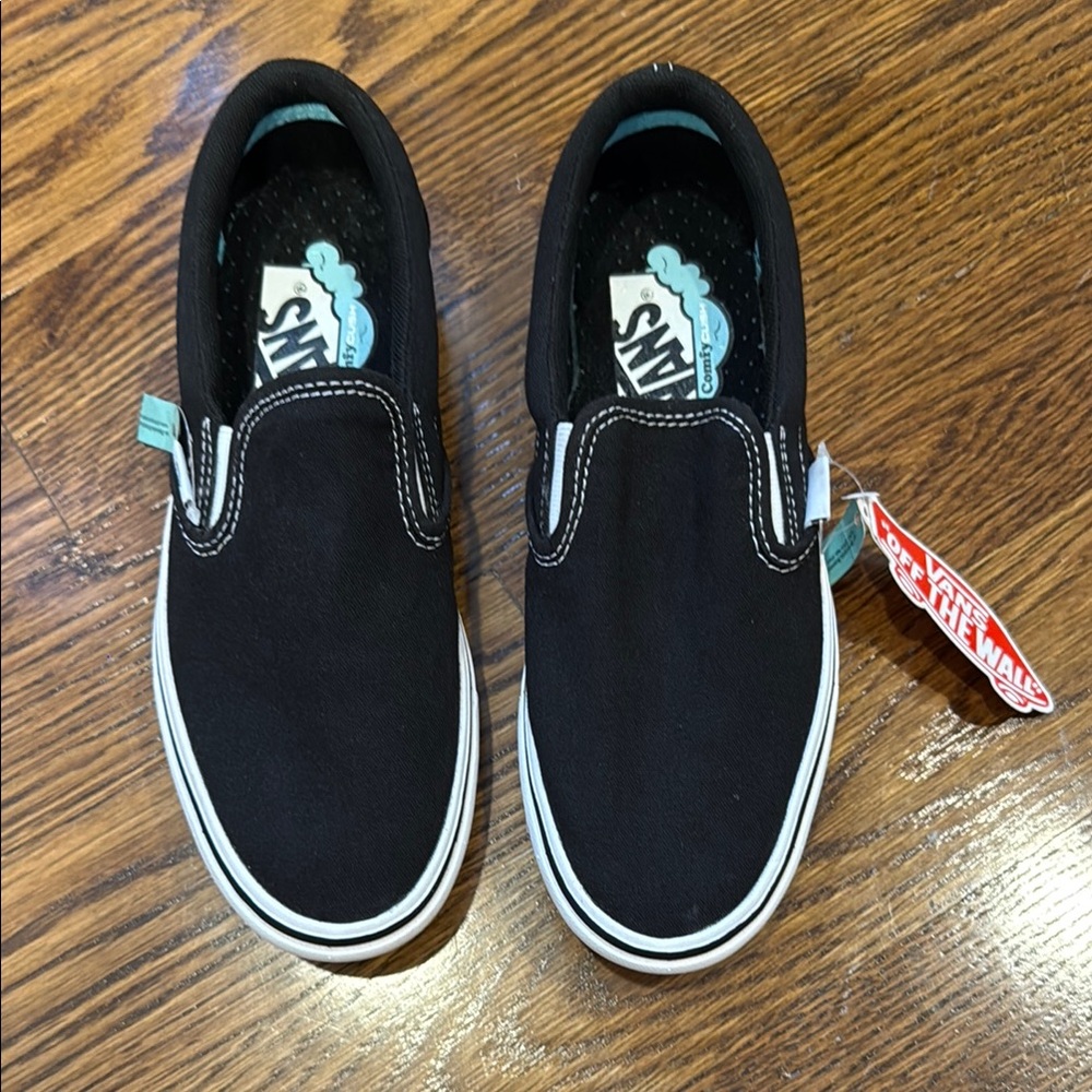 Vans Discontinued Black Classic Slip-On Sneakers with ComfyCush
